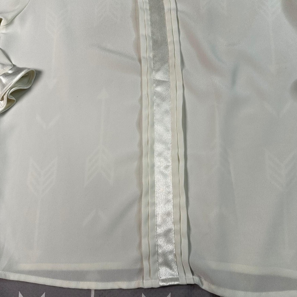 Oscar de la Renta Expressions Ivory Ruffle Collar Romantic Victorian Coquette 12 - Picture 4 of 9